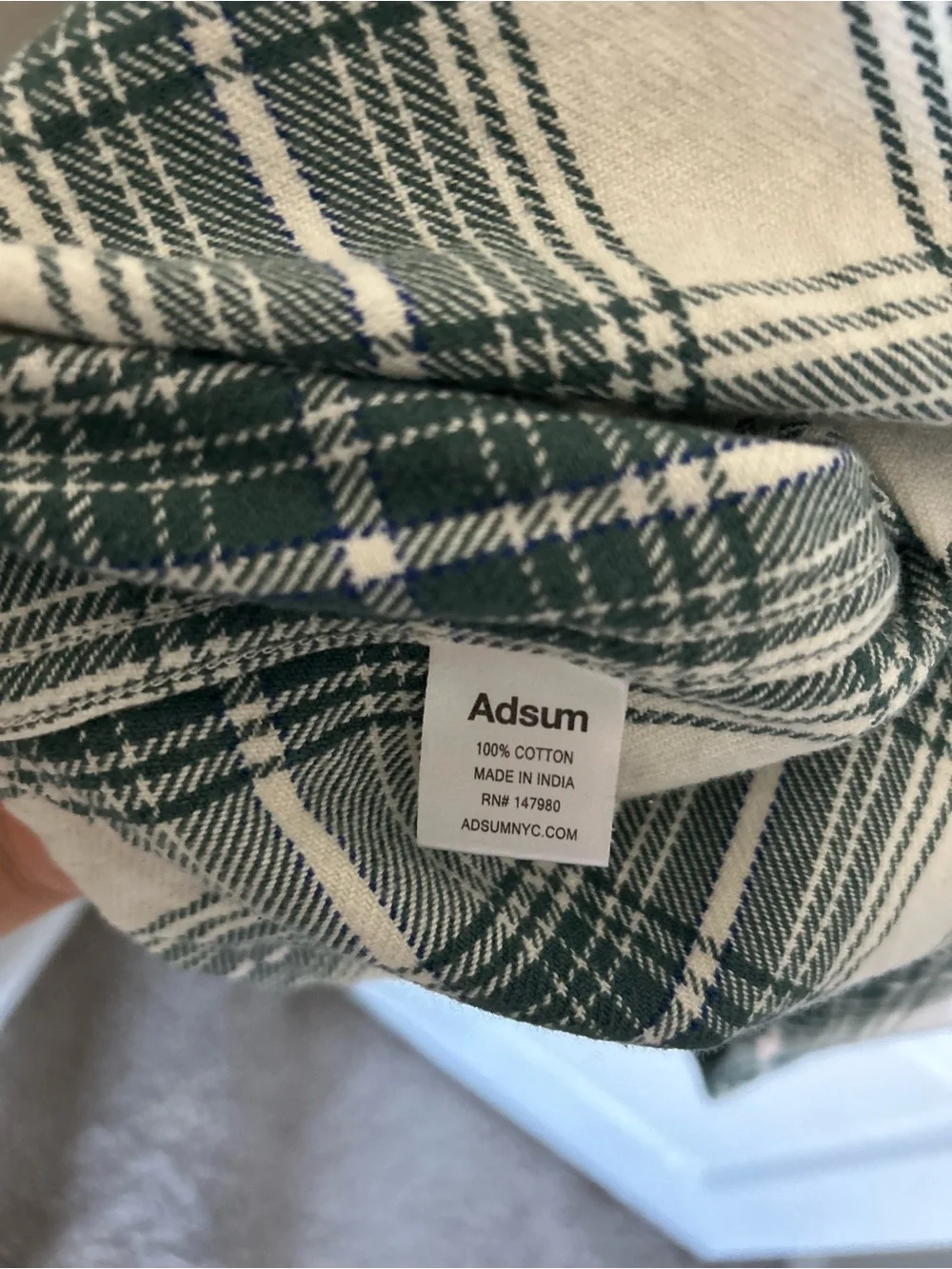 Adsum Green & White Plaid Button-Up Shirt